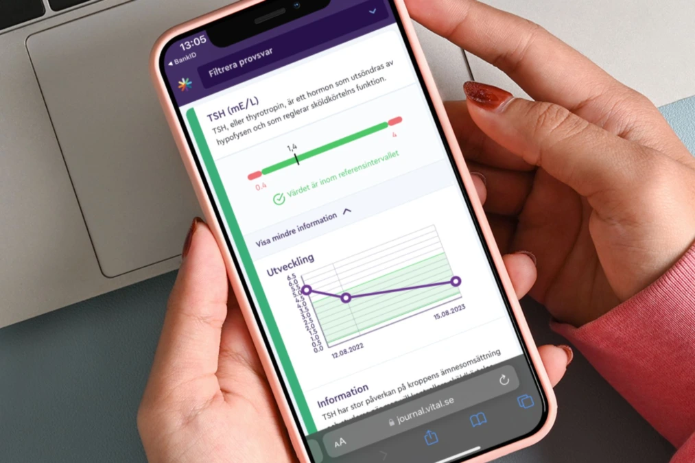 Dekorativ bild som visar resultatportal på vital.se