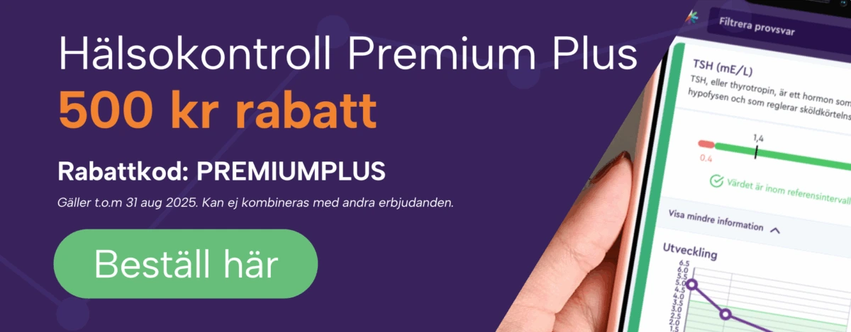 Hälsokontroll Premium Plus 500 kr rabatt