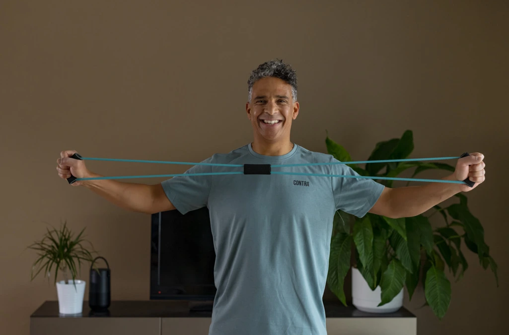 Dekorativ bild på en man som tränar